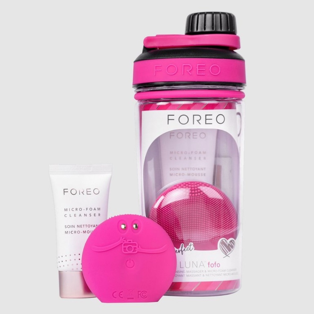 NWT! NEW FOREO Luna Fit Set – Facial Cleanser Tool +Cleanser + Water Bottle
